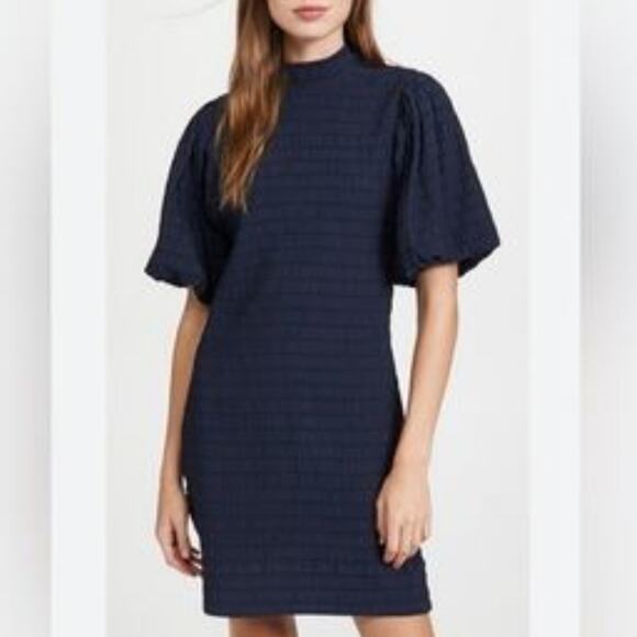 Scotch & Soda Voluminous Sleeved Minidress in‎ Night Blue Size Medium - Picture 13 of 13